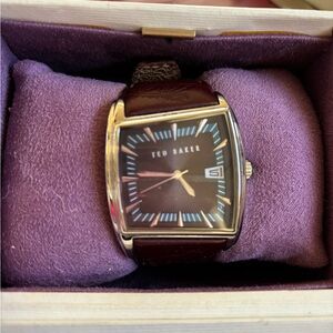 Ted Baker Silver and Brown Men's Watch